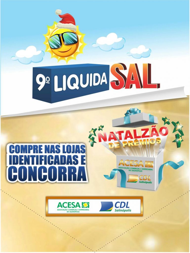 Está aberta o 9º Liquida Sal do CDL e ACESA em Salinópolis